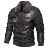 Chaqueta de cuero casual para hombres, abrigo de cuero slim fit de moda masculina - The Noble Style