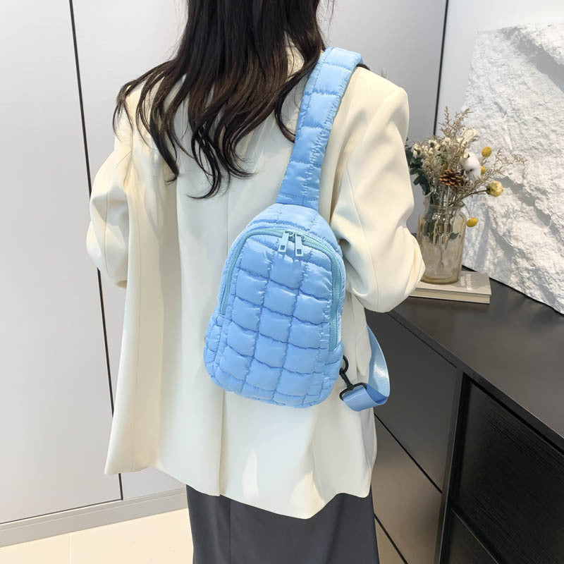 Bolso cruzado acolchado mujer con diseño de nudo y diamantes - The Noble Style