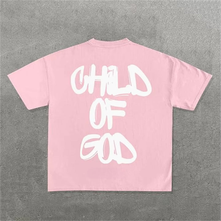 Camiseta oversized de letra para hombres con patrón de personalidad - The Noble Style