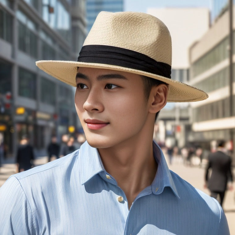 Sombrero de paja UV para hombre estilo europeo y americano - The Noble Style