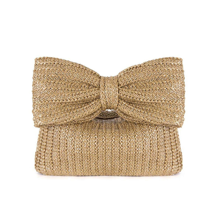 Bolso de paja personalizado mujer con lazada para moda femenina - The Noble Style