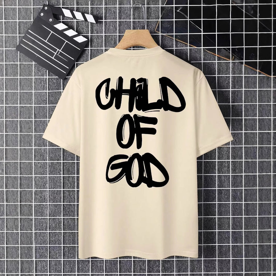 Camiseta oversized de letra para hombres con patrón de personalidad - The Noble Style