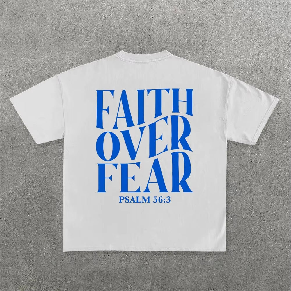 Child Of God Ndy Gothic Letter Pattern Oversized T-Shirt Men