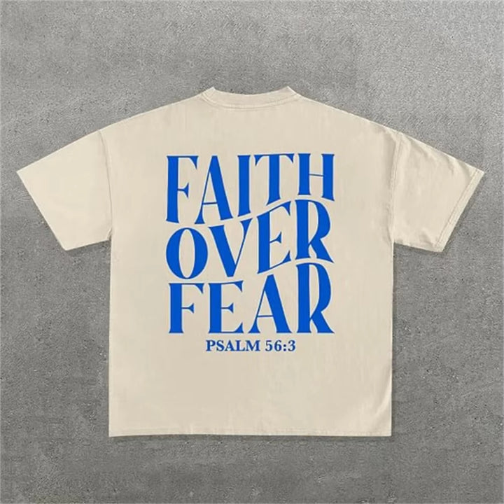 Child Of God Ndy Gothic Letter Pattern Oversized T-Shirt Men