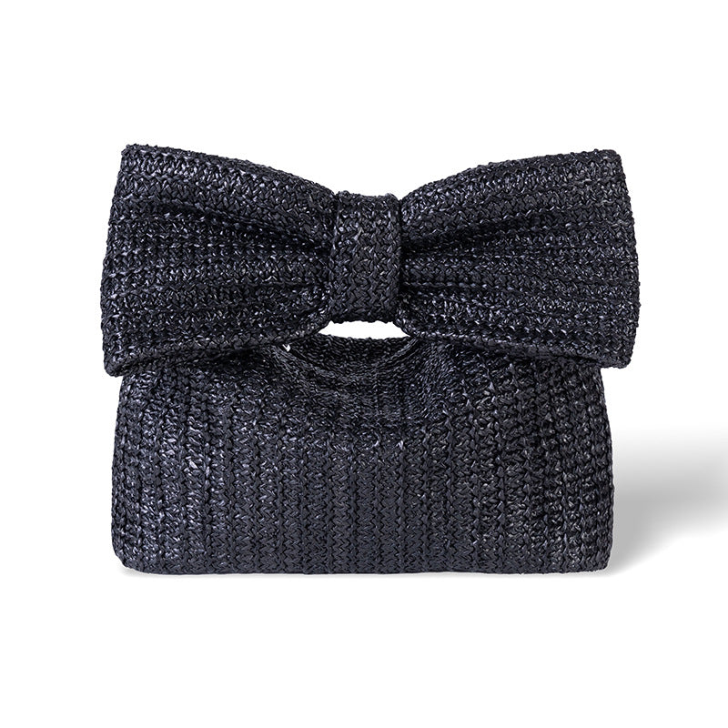 Bolso de paja personalizado mujer con lazada para moda femenina - The Noble Style