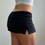 Pantalones Falda Ajustados con Cuerda de Ajuste, Bajo Cintura y Antideslizantes