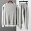 Suéter de cachemira para hombre de ocio con cuello redondo y pantalones a juego - The Noble Style