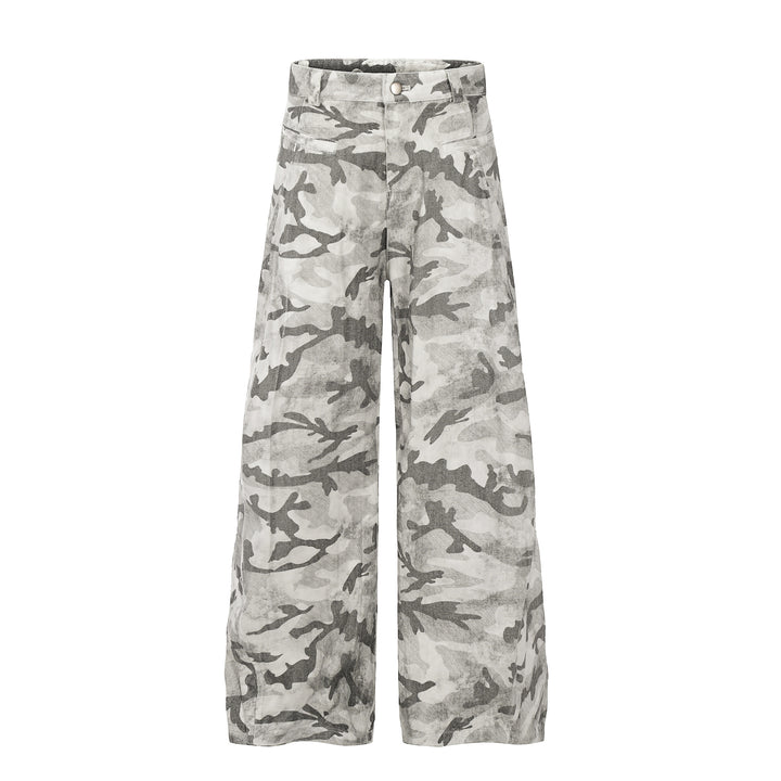 Cross-border Snow Straight Camouflage Cargo Pants