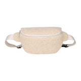 Bolso cruzado de lana de cordero para hombro, bolso casual y de estilo cruzado