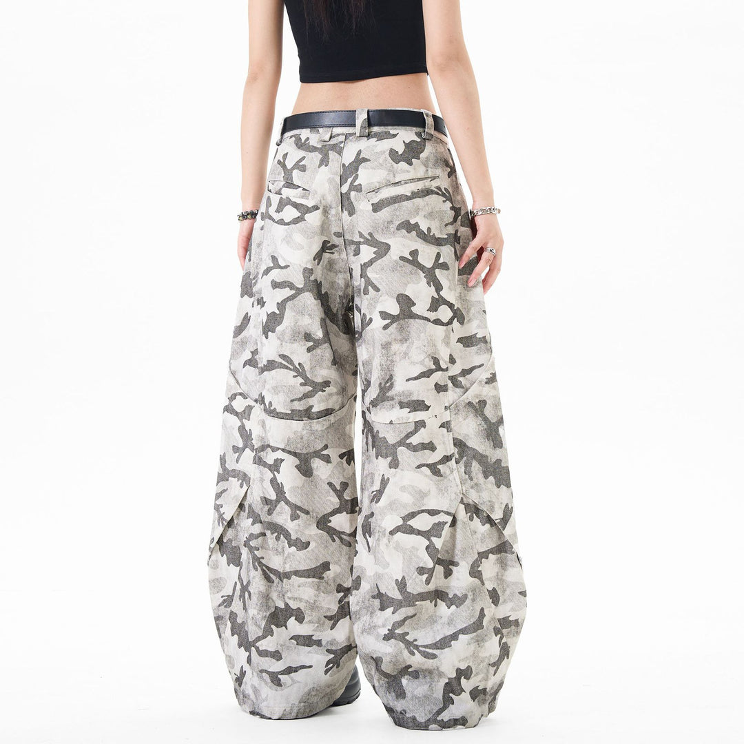 Cross-border Snow Straight Camouflage Cargo Pants