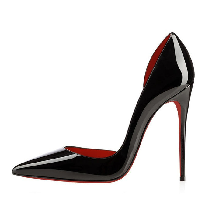 Tacones altos rojos nudos con hermoso fondo vacío rojo - The Noble Style