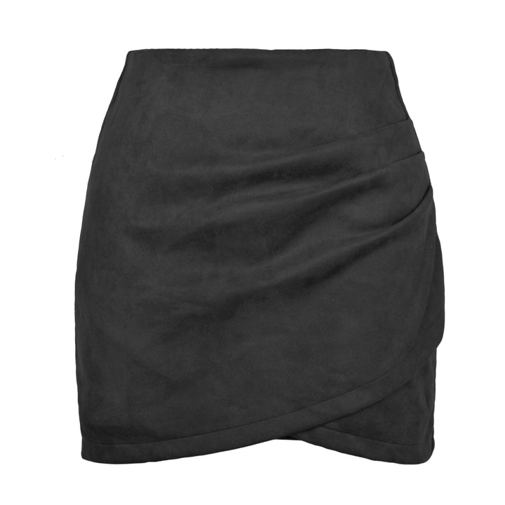 Falda ajustada de color sólido para mujer, diseño irregular, otoño e invierno - The Noble Style