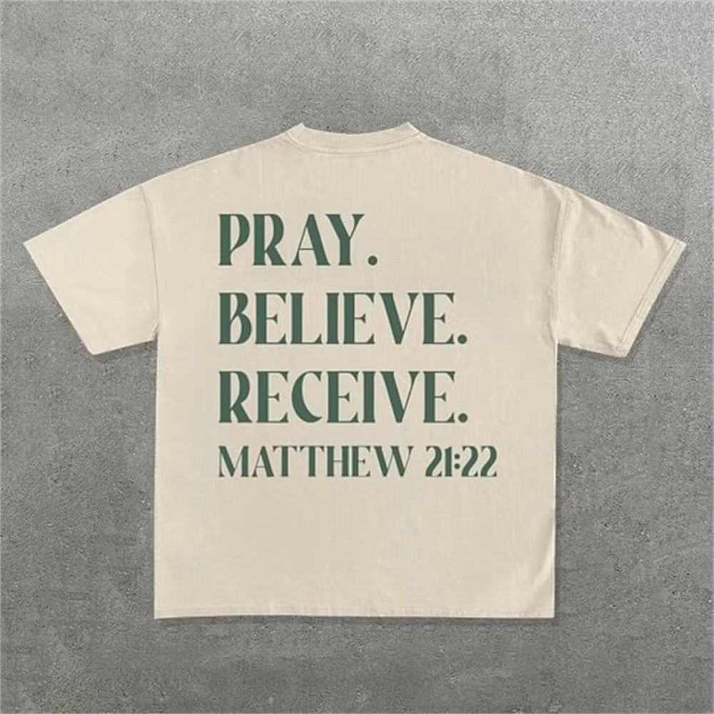 Camiseta oversized de letra para hombres con patrón de personalidad - The Noble Style