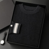 Suéter de cachemira para hombre de ocio con cuello redondo y pantalones a juego - The Noble Style