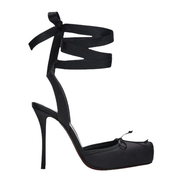 Sandalias de tacón alto con lazo Pig Nose Ballet Stilettos - The Noble Style