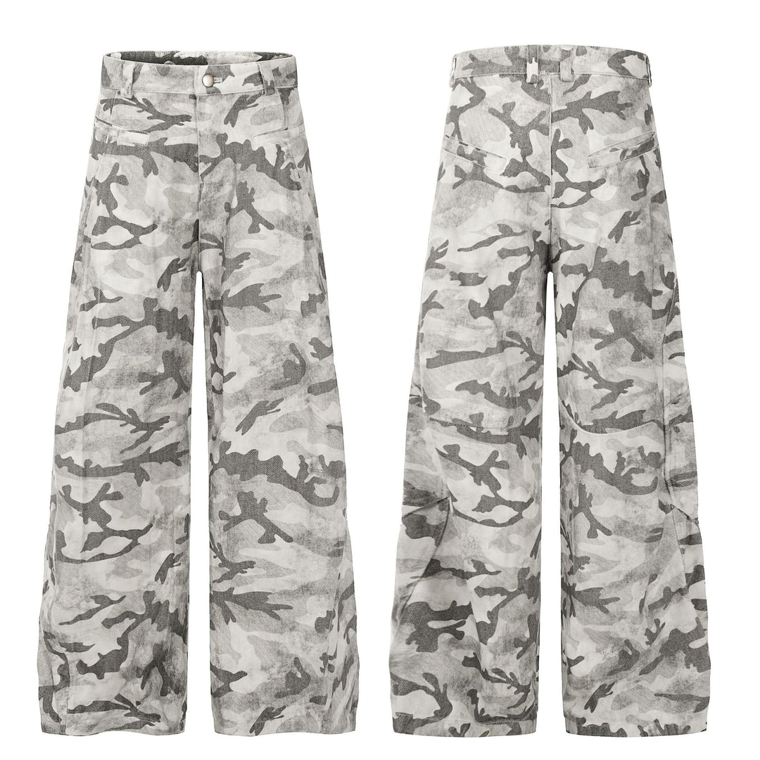 Cross-border Snow Straight Camouflage Cargo Pants