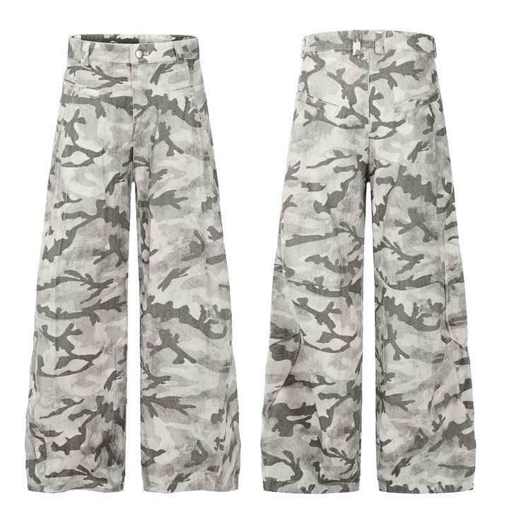 Cross-border Snow Straight Camouflage Cargo Pants
