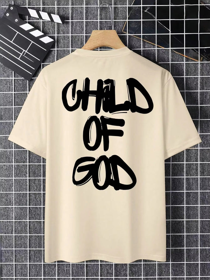 Camiseta oversized de letra para hombres con patrón de personalidad - The Noble Style
