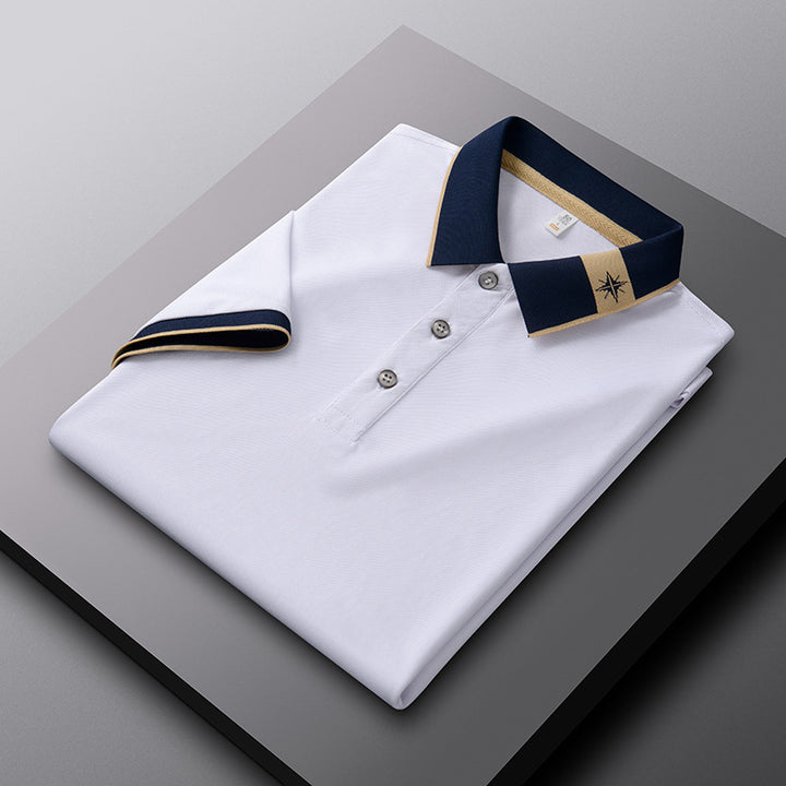 Men's Breathable Summer Lapel Short-sleeved T-shirt