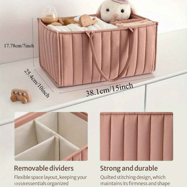 Bolsa de maternidad organizadora con compartimento desmontable y vestido blanco para almacenamiento de pañales de bebé