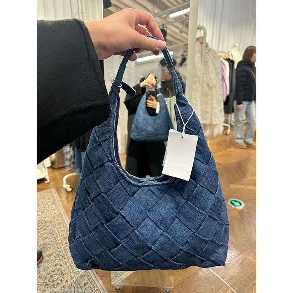 Bolso de mezclilla retro grande de capacidad casual y amplia - The Noble Style