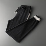 Suéter de cachemira para hombre de ocio con cuello redondo y pantalones a juego - The Noble Style
