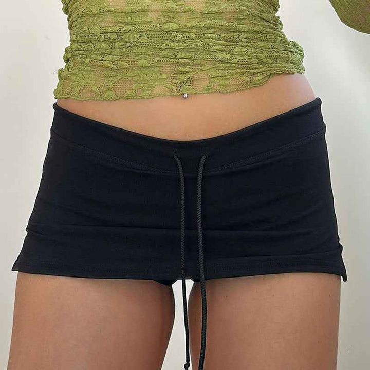 Pantalones Falda Ajustados con Cuerda de Ajuste, Bajo Cintura y Antideslizantes