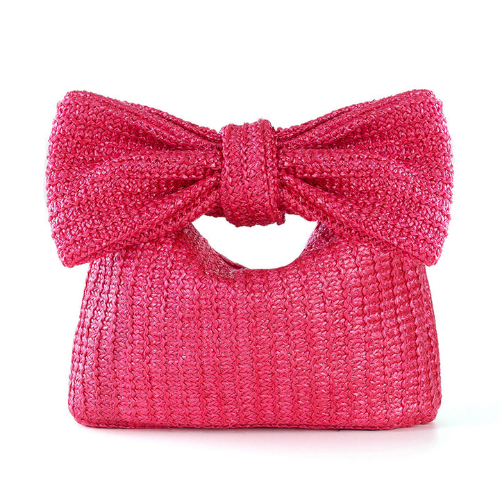 Bolso de paja personalizado mujer con lazada para moda femenina - The Noble Style