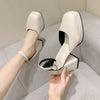 Tacones altos impermeables de mujer con plataforma y correa al tobillo - The Noble Style