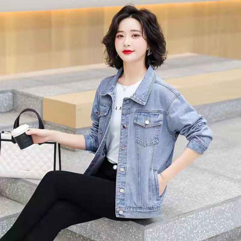 Abrigo Corto Mujer Estilo Coreano Suelto Ideal para Trabajo