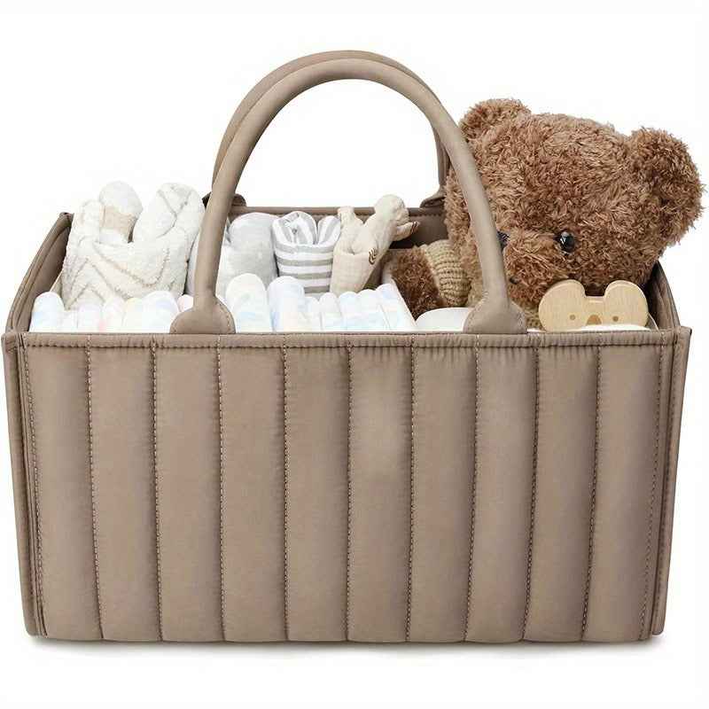 Bolsa de maternidad organizadora con compartimento desmontable y vestido blanco para almacenamiento de pañales de bebé
