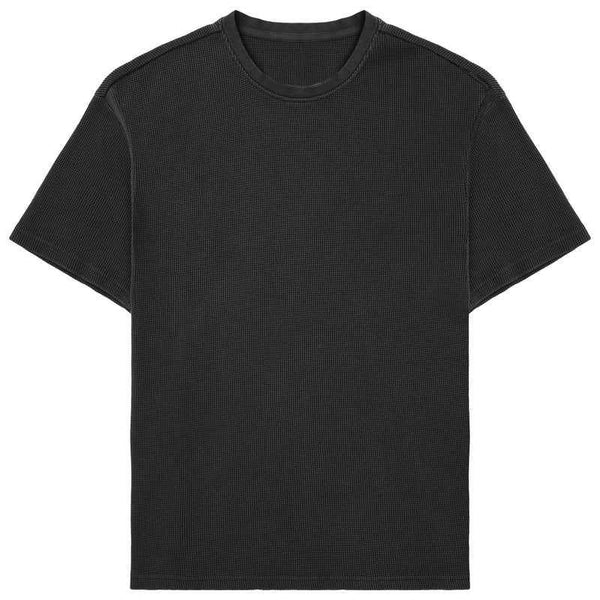 Camiseta deportiva de algodón suelta con diseño a cuadros para fitness y deportes