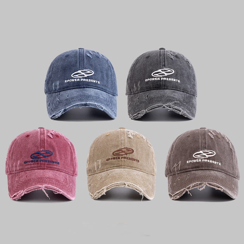Gorra de béisbol denim desgastada y rasgada estilo urbano - The Noble Style
