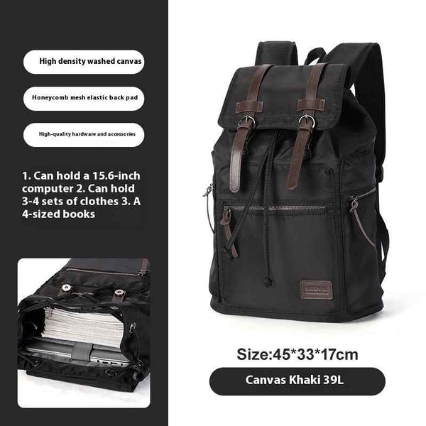 Mochila de lona retro para hombres pequeña