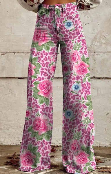 Pantalones de campana digitales 3D para mujer - The Noble Style