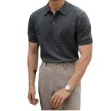 Camiseta polo hombre básica de color sólido para negocios y casual elegante