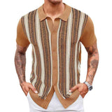 Suéter de jacquard para hombre - Casual a rayas en moda masculina