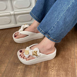 Zapatillas de Eva con mariposa y oso de suela gruesa desodorante para comodidad y estilo