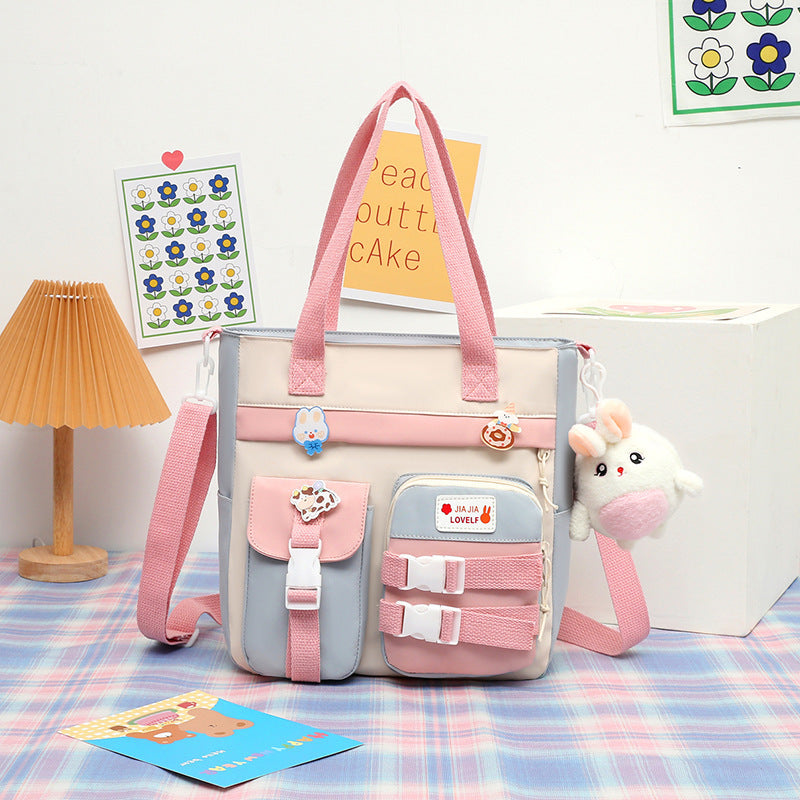 Bolsa de arte escolar un hombro para estudiantes de primaria, mochila de estudio para niños y niñas. - The Noble Style