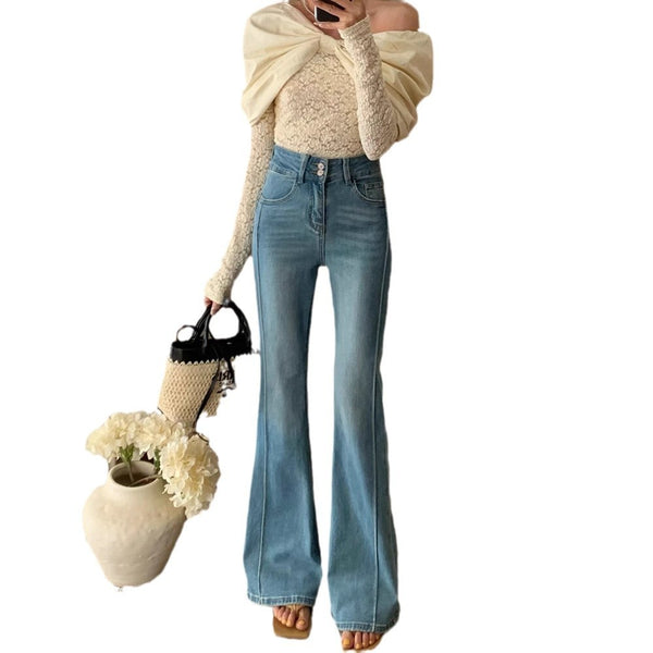 Pantalones de campana ajustados mujer de talle alto - Moda y comodidad - The Noble Style