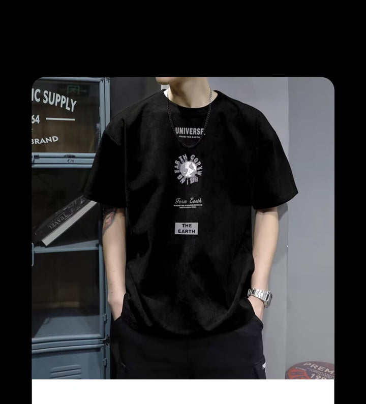Camiseta de verano masculina estilo americano de manga corta de alta calidad - The Noble Style