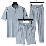 Traje de hombre de seda fría de tres piezas y secado rápido - The Noble Style