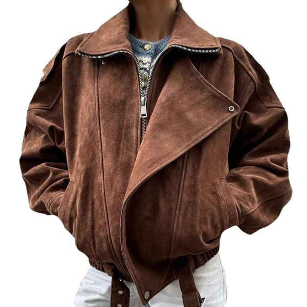 Abrigo corto suelto mujer para un estilo moderno y cómodo