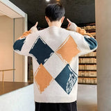 Suéter grueso de hombre casual de otoño e invierno con cuello redondo y estilo trendy - The Noble Style