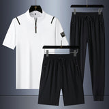 Traje de hombre de seda fría de tres piezas y secado rápido - The Noble Style