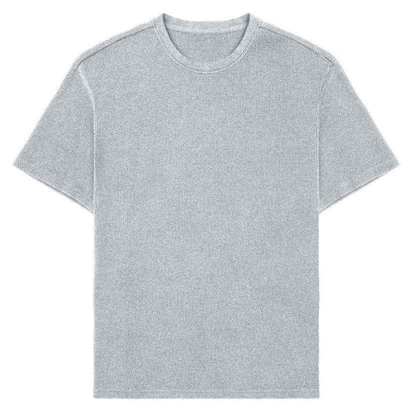 Camiseta deportiva de algodón suelta con diseño a cuadros para fitness y deportes