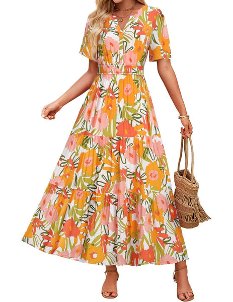 Vestido Maxi Floral de Verano - Casual y Elegante para el Verano - The Noble Style