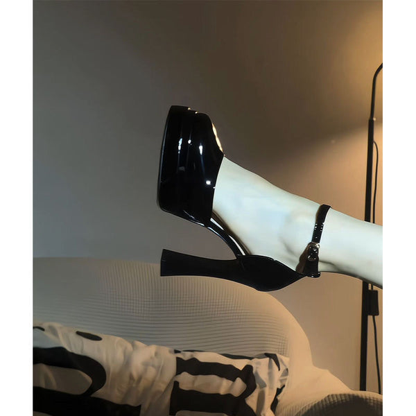 Zapatos de tacón alto ajustados pequeños para aumentar altura y lucir esbeltos - The Noble Style