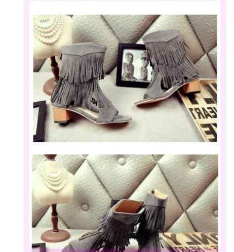 Botas de mujer verano diseño agujeros - Botas de boca hueca para el verano