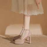 Zapatos de tacón alto ajustados pequeños para aumentar altura y lucir esbeltos - The Noble Style